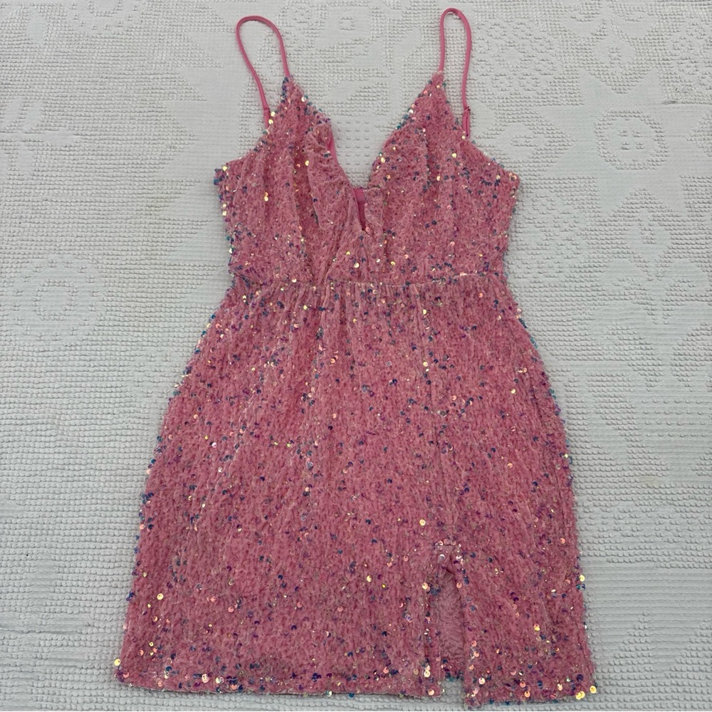 Lucy In The Sky Pink Sequin Dress